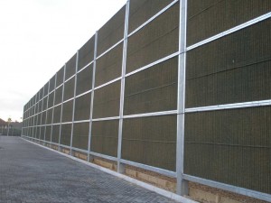 Acoustic fencing close up