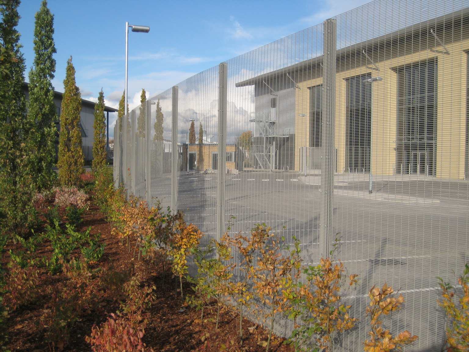Commercial and security mesh fencing at a business park