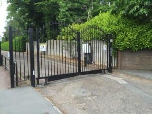 Ornate Railings Gate with Automated Motorised opening mechanism