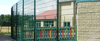 Security mesh fencing around school playground for security fencing page
