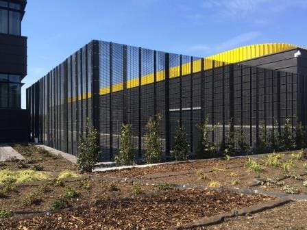 High security rigid mesh fencing around business