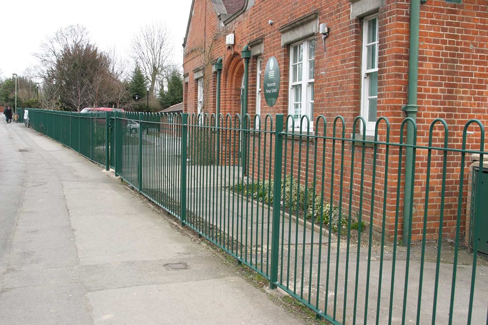 Bow Top Railings School Fencing Warefence