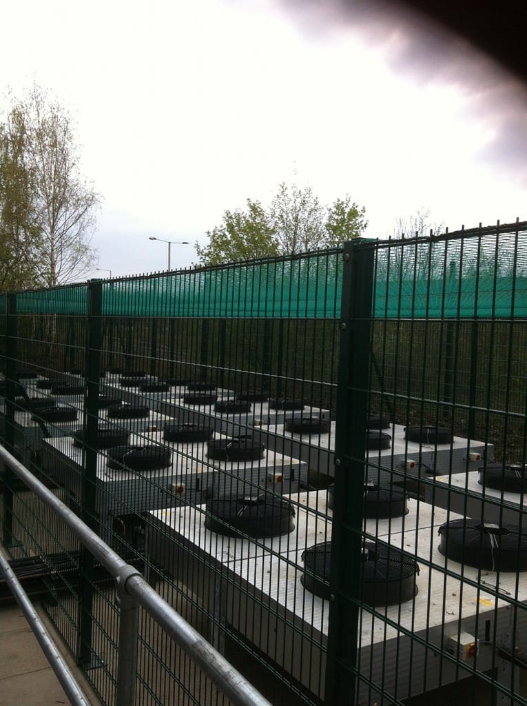 security fencing around lot